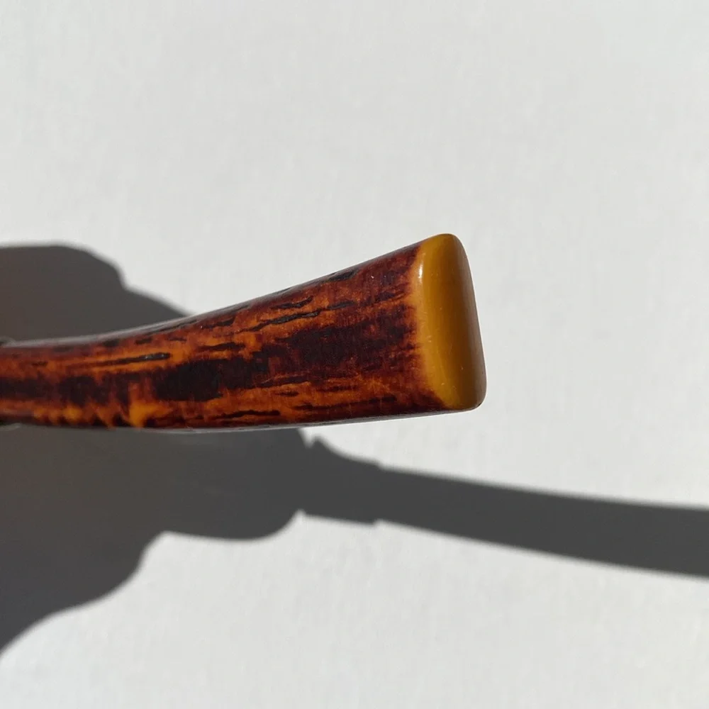 Vintage Amway Stainless Steel & Faux Bois Bakelite Cheese Knife or Spreader